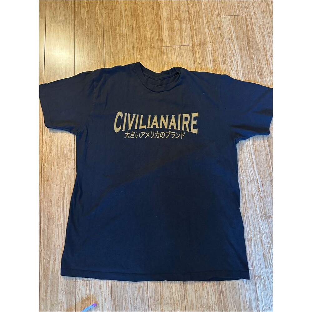 Men's Civilianaire Black Graphic Logo T-Shirt